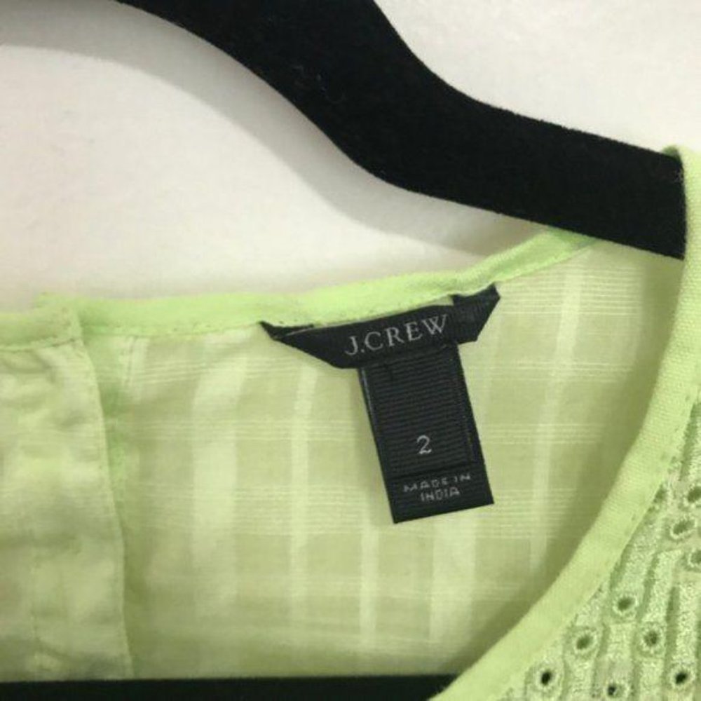 J. CREW embroidered windowpane top D6 - Picture 3 of 7